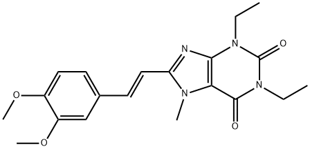 155270-99-8   伊曲茶碱   8-[(E)-2-(3,4-dimethoxyphenyl)ethenyl]-1,3-diethyl-7-methyl-purine-2,6 -dione