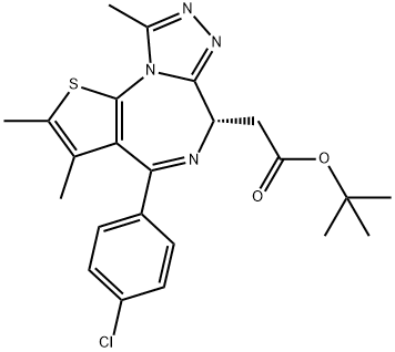 1268524-70-4   (S)-(+)-2-(4-(4-氯苯基)-2,3,9-三甲基-6H-噻吩并[3,2-F][1,2,4]三唑并[4,3-A][1,4]二氮杂卓-6-基)乙酸叔丁酯