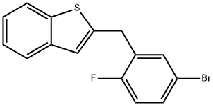 1034305-17-3  2-(5-溴-2-氟苄基)苯并噻吩  Benzo[b]thiophene, 2-[(5-broMo-2-fluorophenyl)Methyl]- 