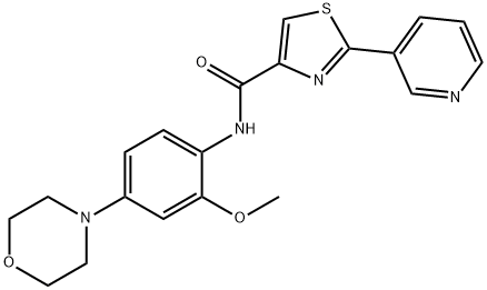 1042672-97-8 N-[2-甲氧基-4-(4-吗啉基)苯基]-2-(3-吡啶基)-4-噻唑甲酰 
