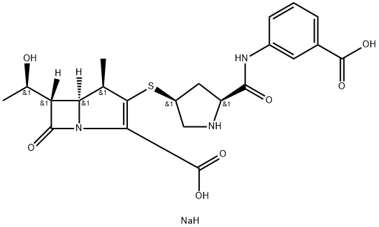 153773-82-1  尔他培南钠  1-Azabicyclo(3.2.0)hept-2-ene-2-carboxylic acid, 3-(((3S,5S)-5-(((3-ca rboxyphen