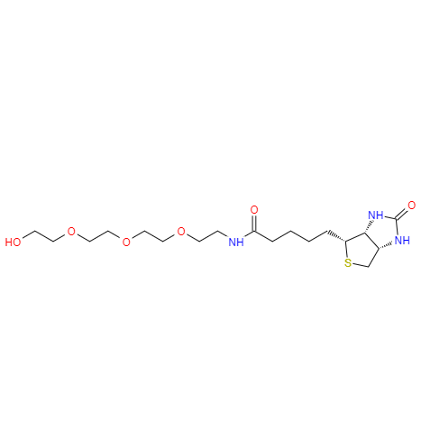 CAS：1217609-84-1 中文名称：生物素四聚乙二醇羟基 英文名称：Biotin-PEG4-OH