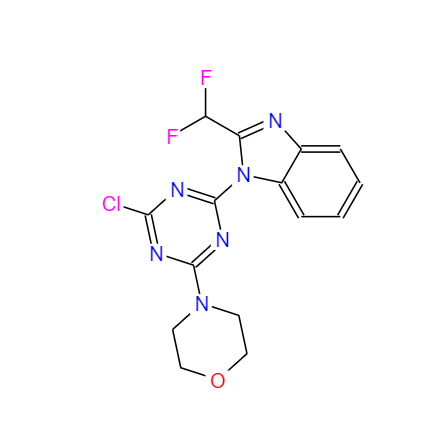 CAS：475111-38-7，4-(4-氯-6-(2-(二氟甲基)-1H-苯并[d]咪唑-1-基)-1,3,5-三嗪-2-基)吗啉 