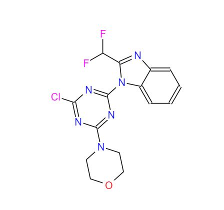 CAS：475111-38-7，4-(4-氯-6-(2-(二氟甲基)-1H-苯并[d]咪唑-1-基)-1,3,5-三嗪-2-基)吗啉 