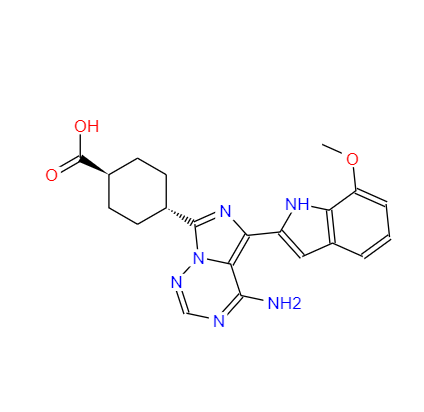CAS：936890-98-1，反式-4-[4-氨基-5-(7-甲氧基-1H-吲哚-2-基)咪唑并[5,1-F][1,2,4]三嗪-7-基]环己烷羧酸 