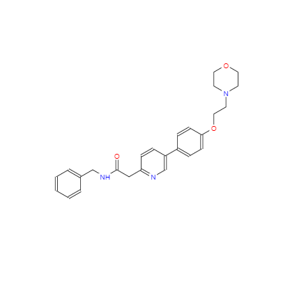 CAS：897016-82-9，5-[4-[2-(4-吗啉基)乙氧基]苯基]-N-(苯基甲基)-2-吡啶乙酰胺 