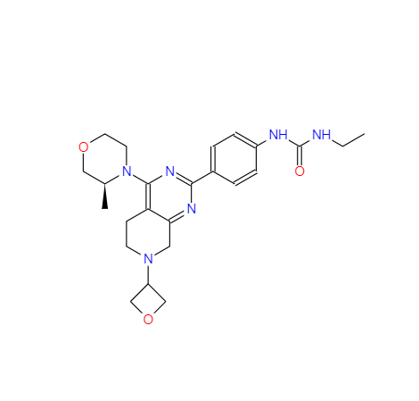 CAS：1207360-89-1，N-ETHYL-N-[4-[5,6,7,8-四氢-4-[(3S)-3-甲基-4-吗啉基]-7-(3-氧杂环丁基)吡啶并[3,4-D]嘧啶-2-基]苯基]脲 