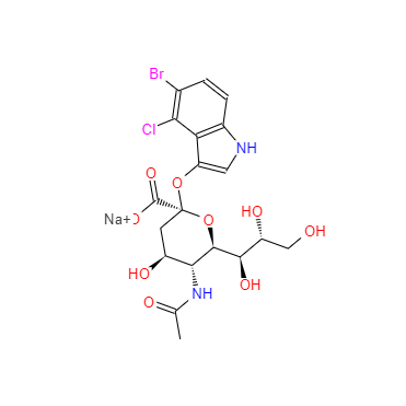 CAS：160369-85-7，5-溴-4-氯-3-吲哚基-α-D-N-乙酰基神经氨酸钠盐 