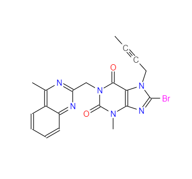 CAS：853029-57-9，8-溴-7-(2-丁炔)-3-甲基-1-((4-甲基喹唑啉-2-基)甲基)-黄嘌呤 