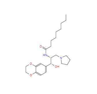 CAS：491833-30-8，N-[(1R,2R)-1-(2,3-二氢苯并[B][1,4]二恶英-6-基)-1-羟基-3-(吡咯烷-1-基)丙-2-基]壬酰胺