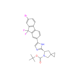 CAS：1441670-89-8，(6S)-6-[5-(7-溴-9,9-二氟-9H-芴-2-基)-1H-咪唑-2-基]-5-氮杂螺[2.4]庚烷-5-羧酸叔丁酯