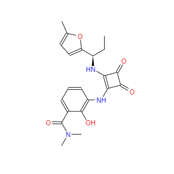 CAS：473727-83-2，3-[[3-[(二甲基氨基)羰基]-2-羟基苯基]氨基]-4-[[(R)-1-(5-甲基呋喃-2-基)丙基]氨基]-3-环丁烯-1,2-二酮