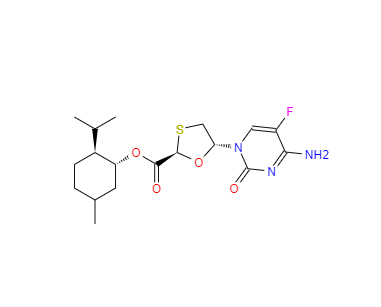 CAS：764659-72-5，(2R,5S)-5-(4-氨基-5-氟-2-氧代-1(2H)-嘧啶基)-1,3-噻烷-2-羧酸 (1R,2S,5R)-5-甲基-2-(1-甲基乙基)环己酯
