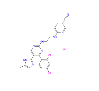 CAS：1782235-14-6，6-((2-((4-(2,4-二氯苯基)-5-(5-甲基-1H-咪唑-2-基)嘧啶-2-基)氨基)乙基)氨基)烟腈三盐酸盐 