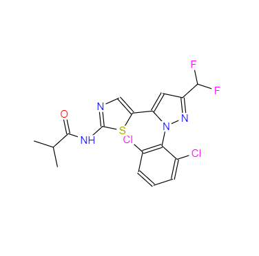 CAS：1338247-35-0，N-(5-(1-(2,6-二氯苯基)-3-(二氟甲基)-1H-吡唑-5-基)噻唑-2-基)异丁酰胺